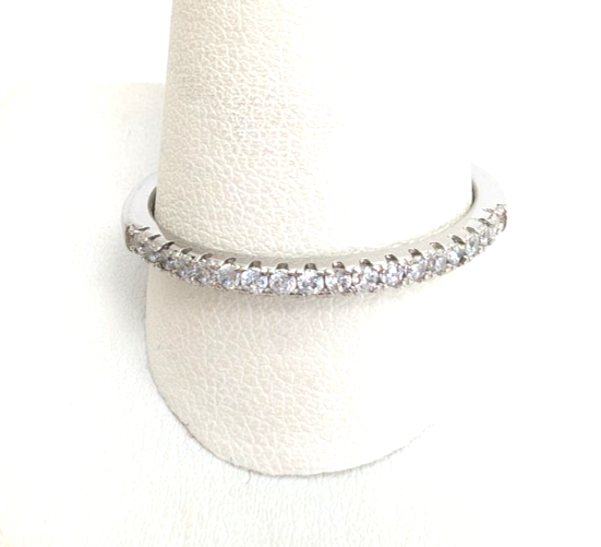 Sterling Silver 925 10 Ring half eternity 13603
