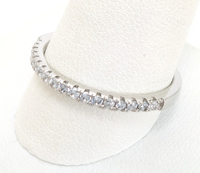 Sterling Silver 925 10 Ring half eternity 13603 - Image 4