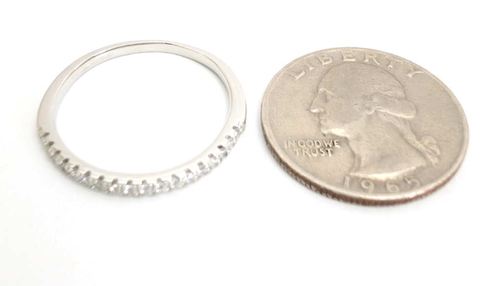 Sterling Silver 925 10 Ring half eternity 13603 - Image 5