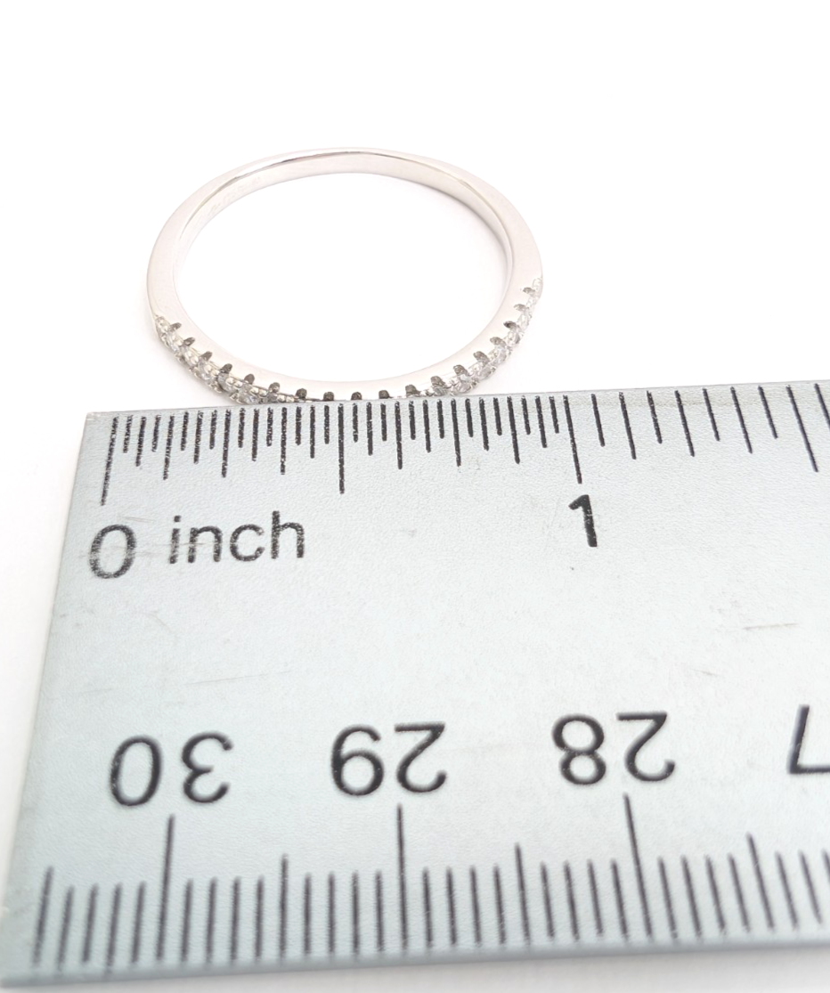 Sterling Silver 925 10 Ring half eternity 13603 - Image 6