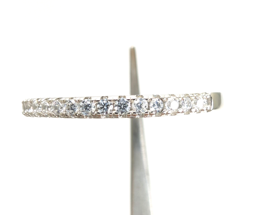 Sterling Silver 925 10 Ring half eternity 13603 - Image 11