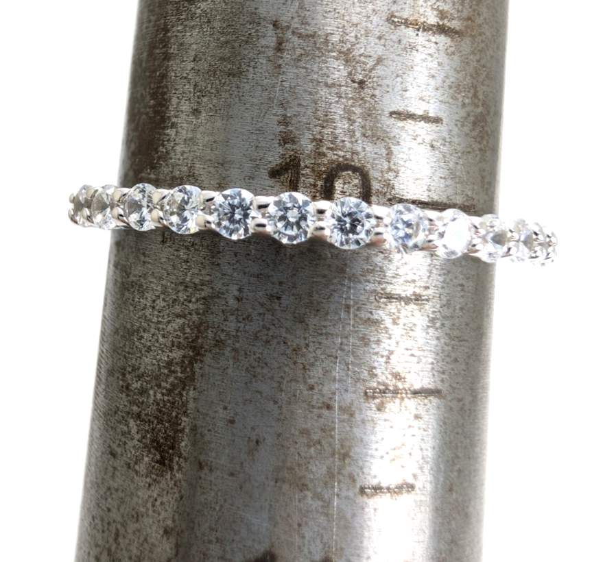 Sterling Silver 925 10 Ring half eternity 13603 - Image 15