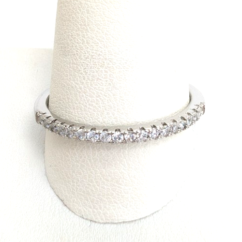 Sterling Silver 925 12 Ring half eternity R935- WMF1060