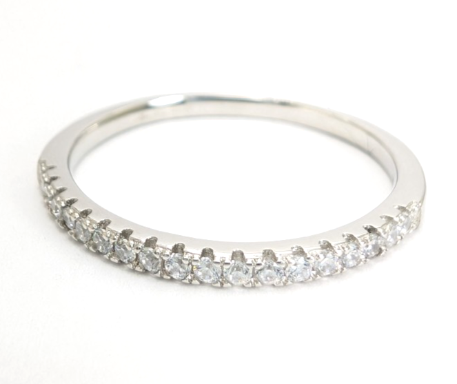 Sterling Silver 925 12 Ring half eternity R935- WMF1060 - Image 8