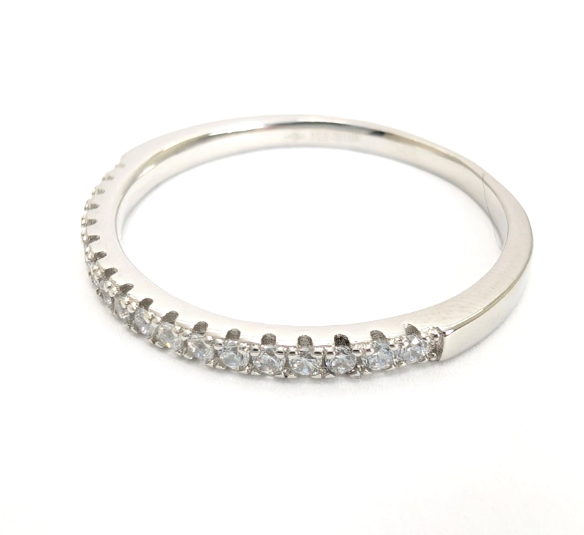Sterling Silver 925 12 Ring half eternity R935- WMF1060 - Image 12