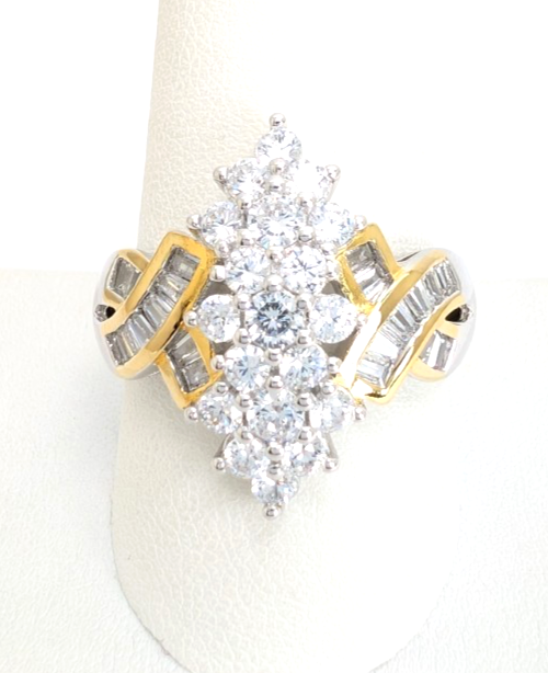 Sterling Silver 925 10.25 Ring Cluster R904 - WMF1028 - Image 2