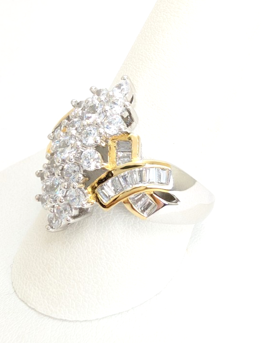 Sterling Silver 925 10.25 Ring Cluster R904 - WMF1028 - Image 3