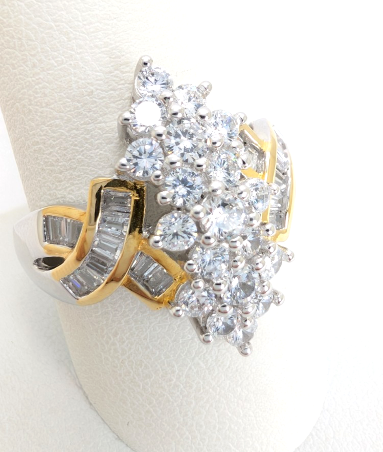 Sterling Silver 925 10.25 Ring Cluster R904 - WMF1028 - Image 4