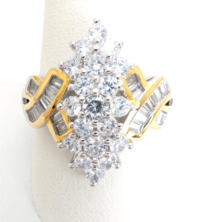 Sterling Silver 925 10.25 Ring Cluster R904 - WMF1028 - Image 5