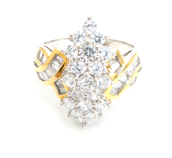 Sterling Silver 925 10.25 Ring Cluster R904 - WMF1028 - Image 7