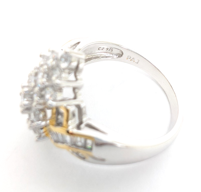 Sterling Silver 925 10.25 Ring Cluster R904 - WMF1028 - Image 8