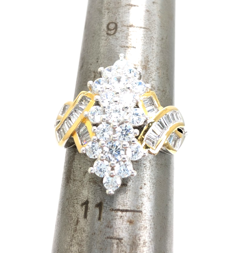 Sterling Silver 925 10.25 Ring Cluster R904 - WMF1028 - Image 9
