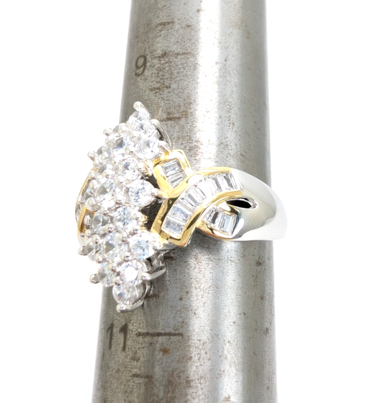 Sterling Silver 925 10.25 Ring Cluster R904 - WMF1028 - Image 10