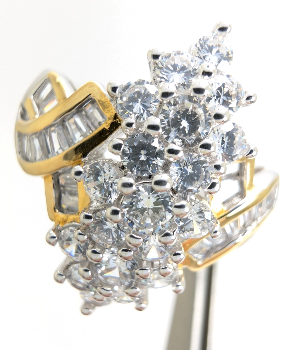 Sterling Silver 925 10.25 Ring Cluster R904 - WMF1028 - Image 15
