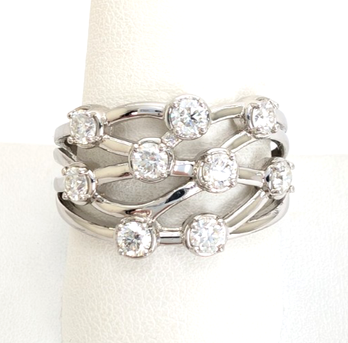 Sterling Silver 925 10 Ring Crossover R927- WMF1052 - Image 2
