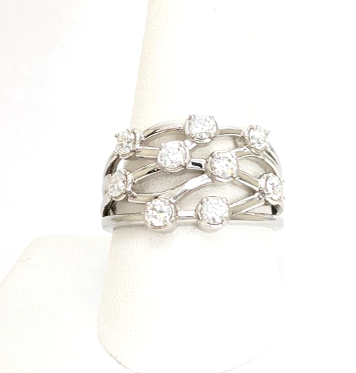Sterling Silver 925 10 Ring Crossover R927- WMF1052 - Image 3