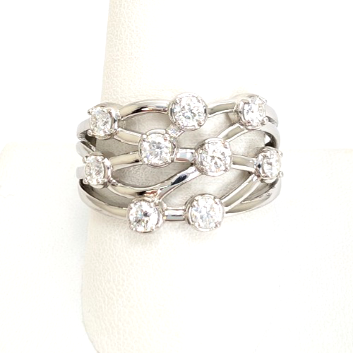 Sterling Silver 925 10 Ring Crossover R927- WMF1052 - Image 4