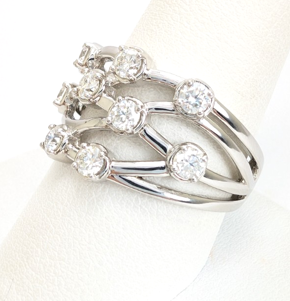Sterling Silver 925 10 Ring Crossover R927- WMF1052 - Image 5