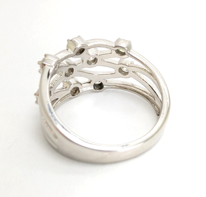 Sterling Silver 925 10 Ring Crossover R927- WMF1052 - Image 9