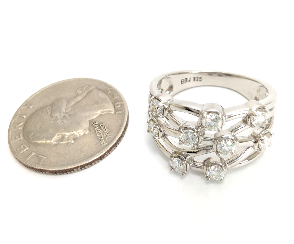 Sterling Silver 925 10 Ring Crossover R927- WMF1052 - Image 12