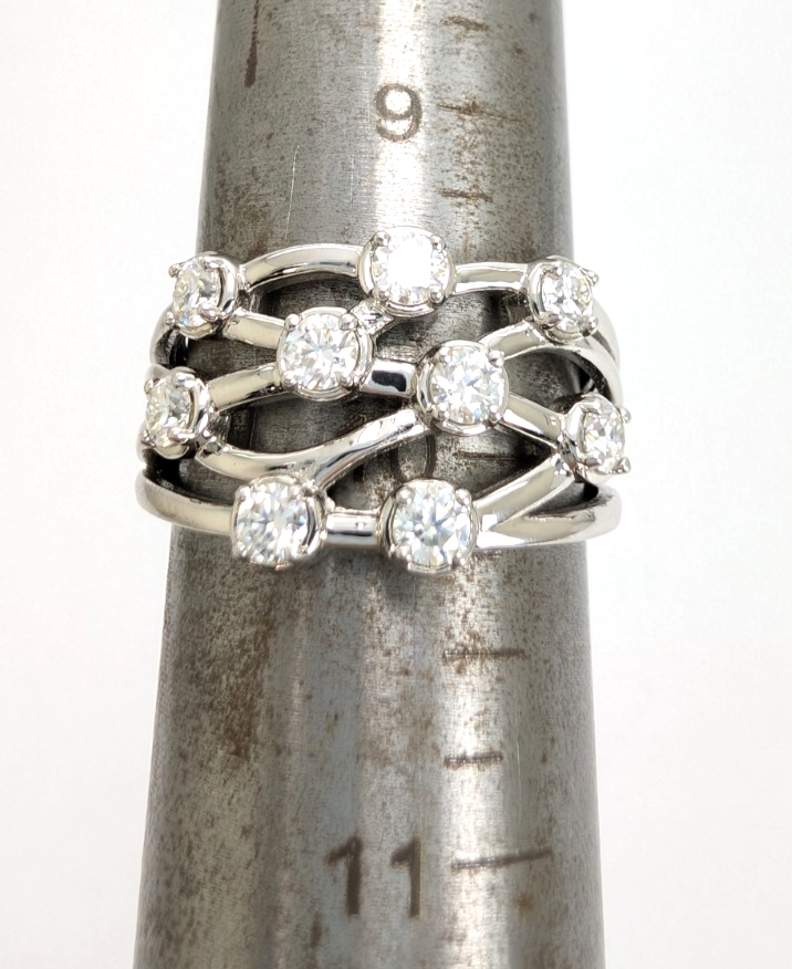 Sterling Silver 925 10 Ring Crossover R927- WMF1052 - Image 15
