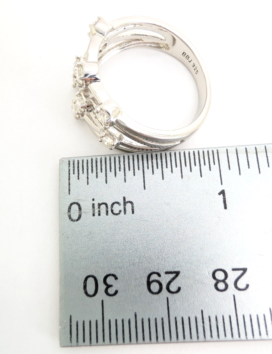 Sterling Silver 925 10 Ring Crossover R927- WMF1052 - Image 16