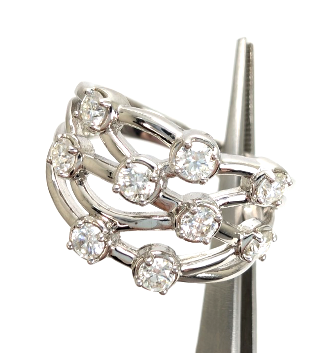 Sterling Silver 925 10 Ring Crossover R927- WMF1052 - Image 20
