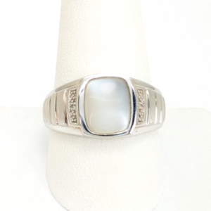 Sterling Silver 925 10.75 Ring flush moonstone R921- WMF1046