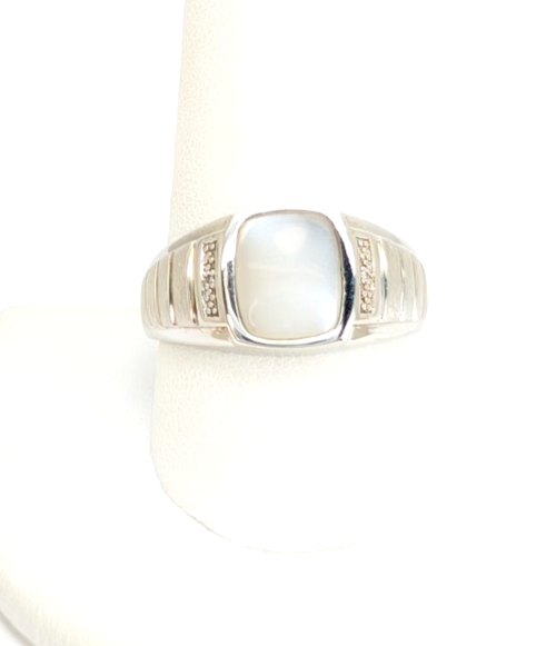 Sterling Silver 925 10.75 Ring flush moonstone R921- WMF1046 - Image 2