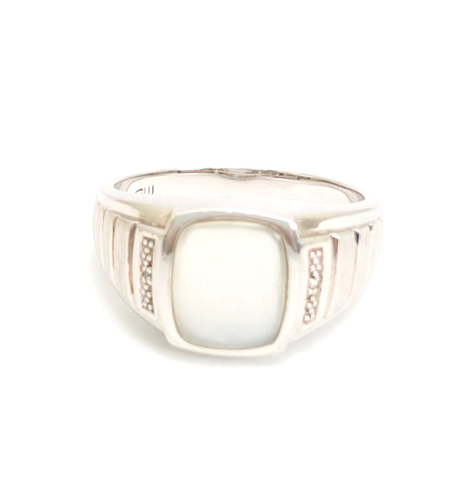 Sterling Silver 925 10.75 Ring flush moonstone R921- WMF1046 - Image 8