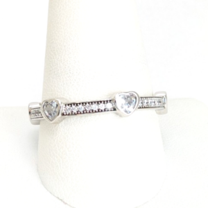 Sterling Silver 925 11 Ring Bezel Heart R958- WMF1082