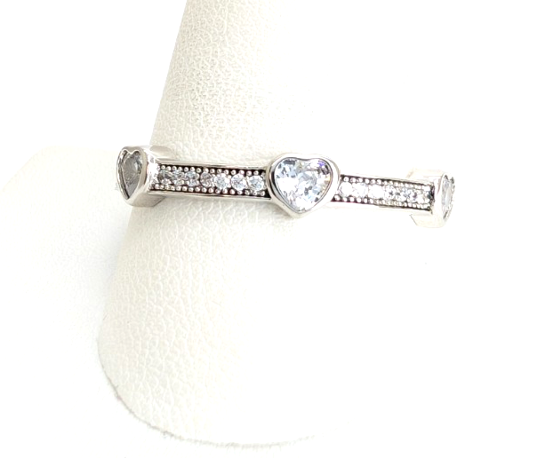 Sterling Silver 925 11 Ring Bezel Heart R958- WMF1082 - Image 4