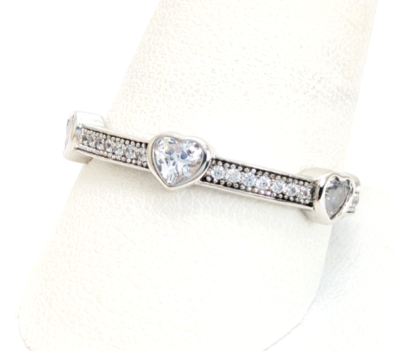 Sterling Silver 925 11 Ring Bezel Heart R958- WMF1082 - Image 5