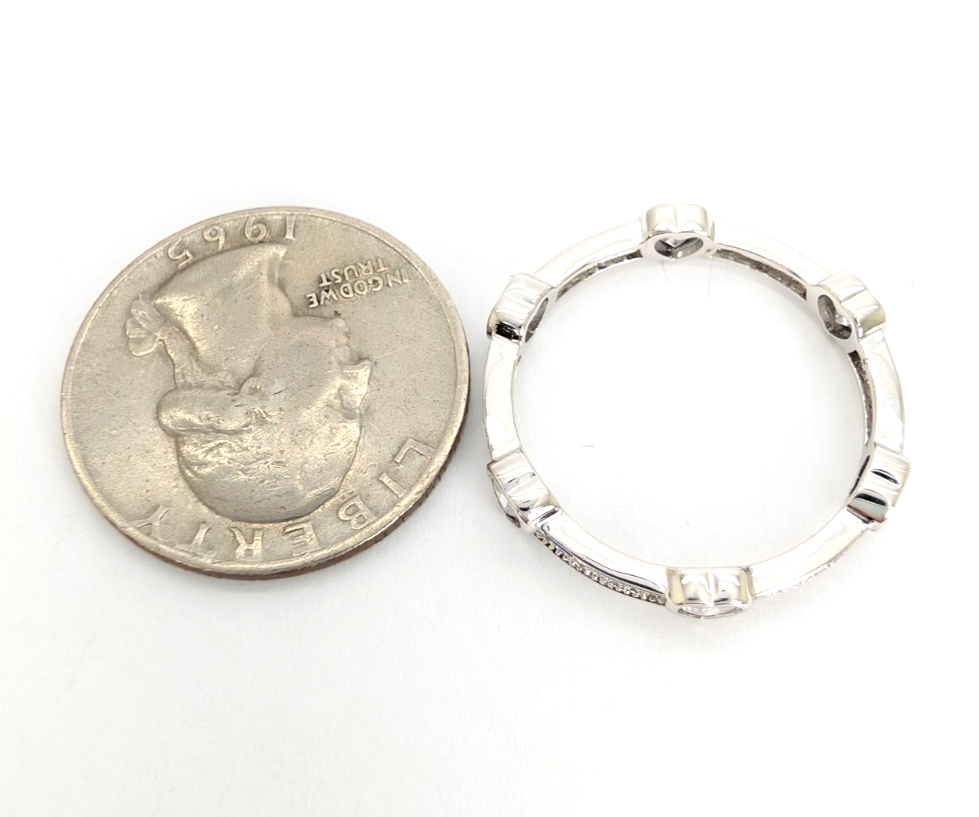 Sterling Silver 925 11 Ring Bezel Heart R958- WMF1082 - Image 8