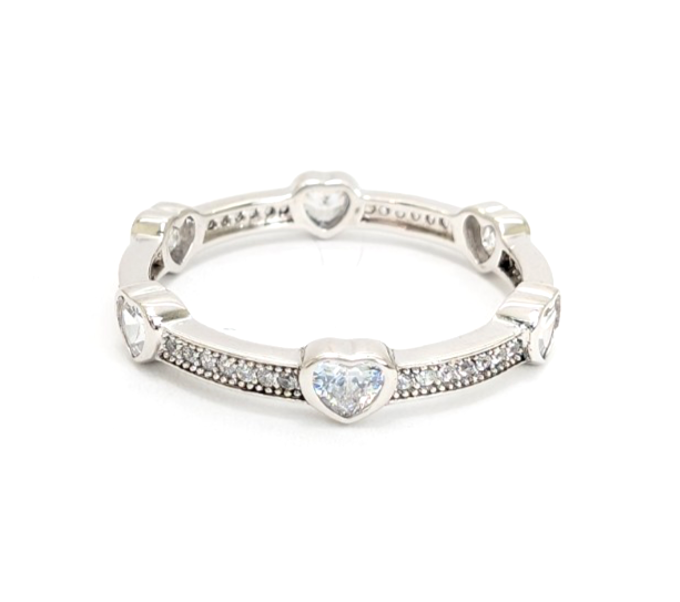 Sterling Silver 925 11 Ring Bezel Heart R958- WMF1082 - Image 9