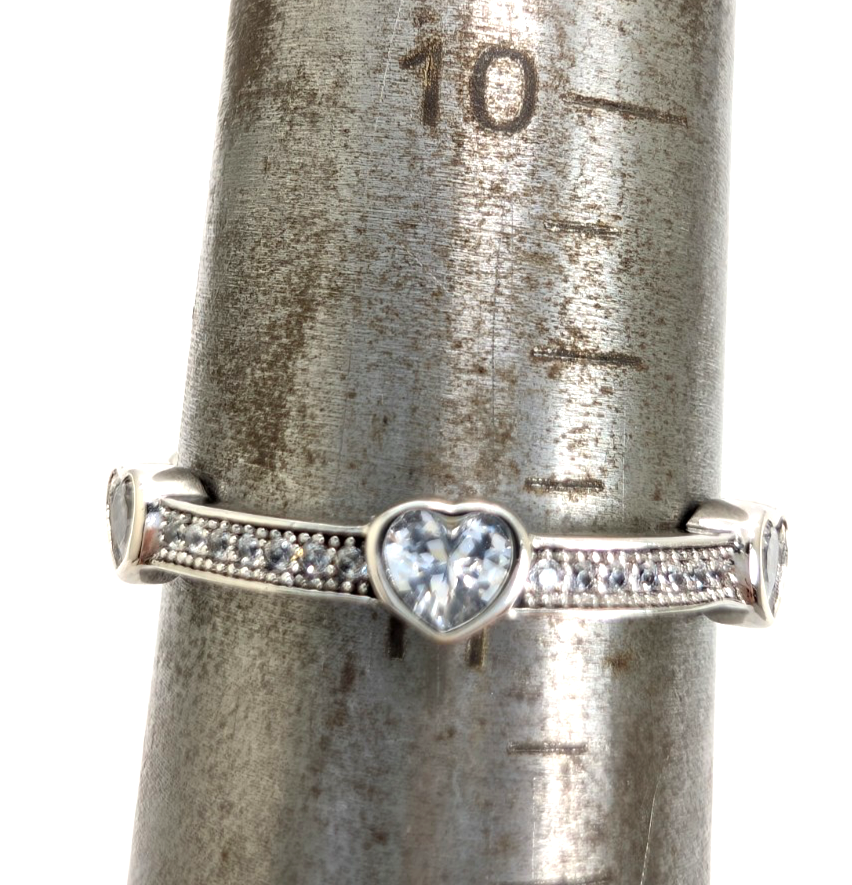 Sterling Silver 925 11 Ring Bezel Heart R958- WMF1082 - Image 11