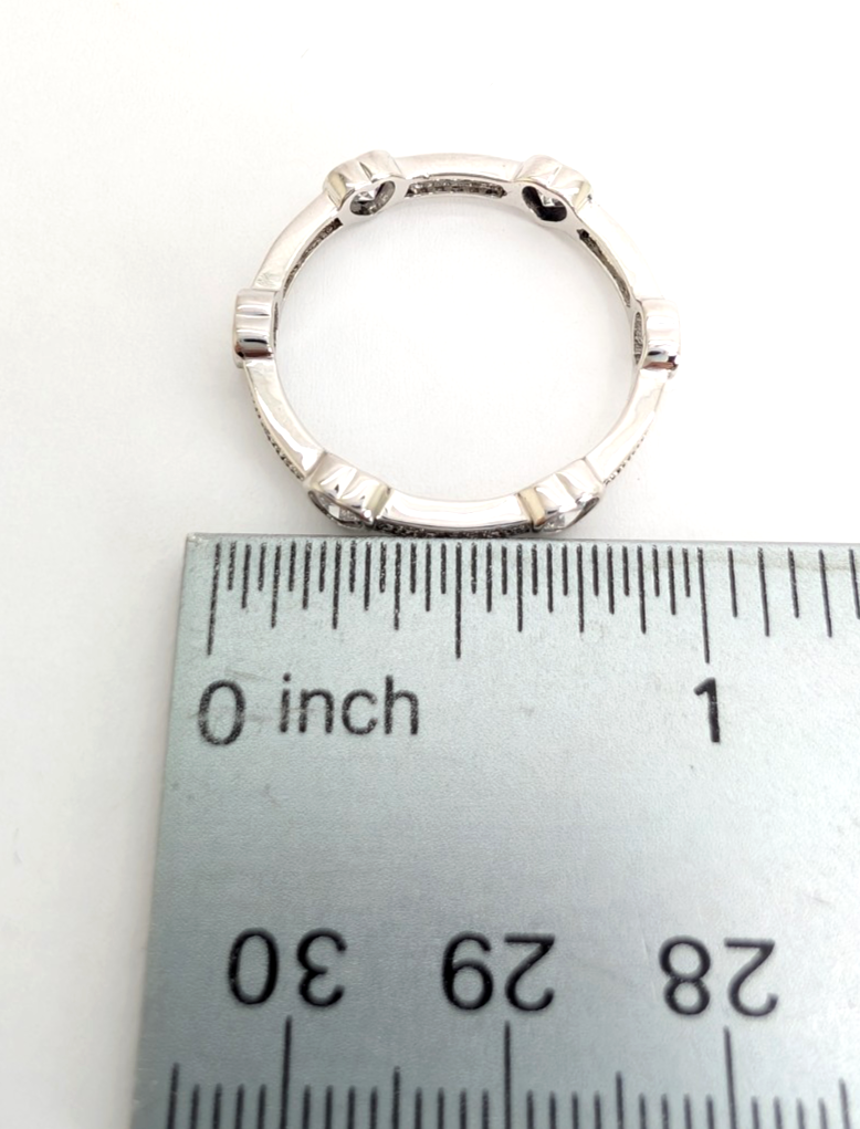Sterling Silver 925 11 Ring Bezel Heart R958- WMF1082 - Image 12