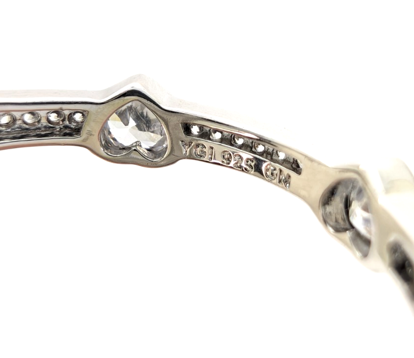 Sterling Silver 925 11 Ring Bezel Heart R958- WMF1082 - Image 15