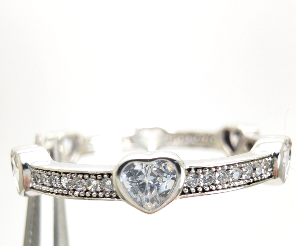 Sterling Silver 925 11 Ring Bezel Heart R958- WMF1082 - Image 16