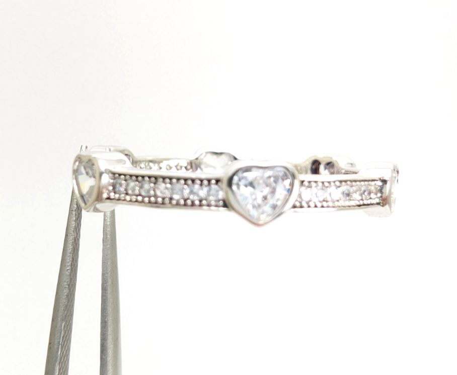 Sterling Silver 925 11 Ring Bezel Heart R958- WMF1082 - Image 17