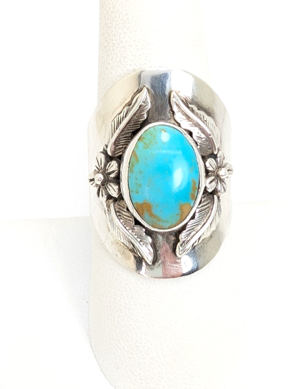 Sterling Silver 925 8 Ring Turquoise 13616