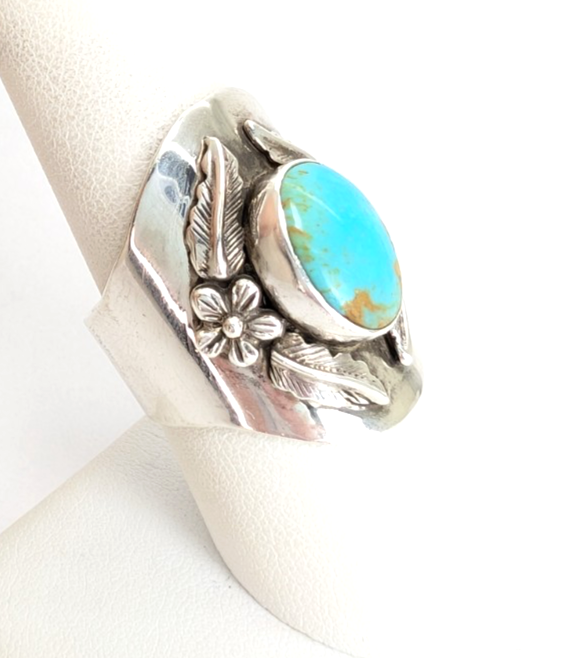 Sterling Silver 925 8 Ring Turquoise 13616 - Image 3