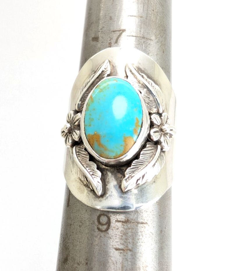 Sterling Silver 925 8 Ring Turquoise 13616 - Image 11