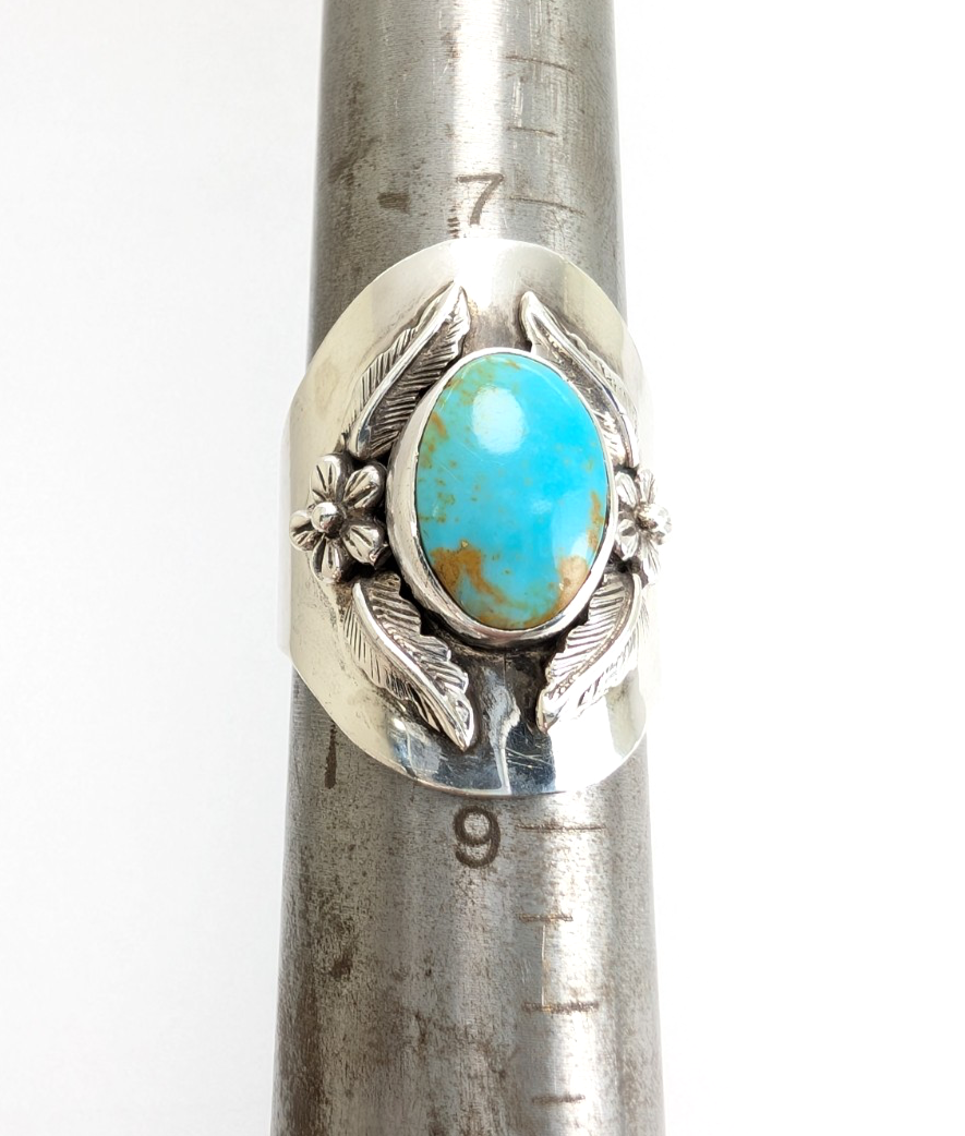 Sterling Silver 925 8 Ring Turquoise 13616 - Image 12