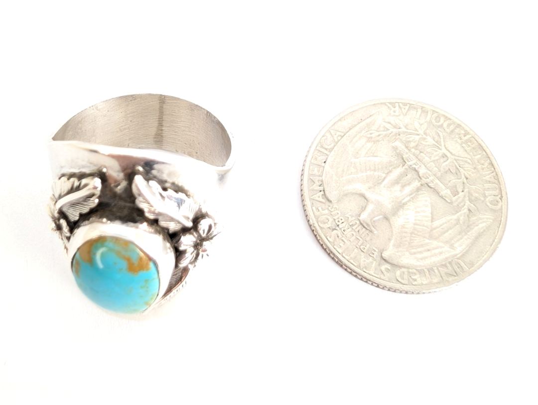 Sterling Silver 925 8 Ring Turquoise 13616 - Image 15