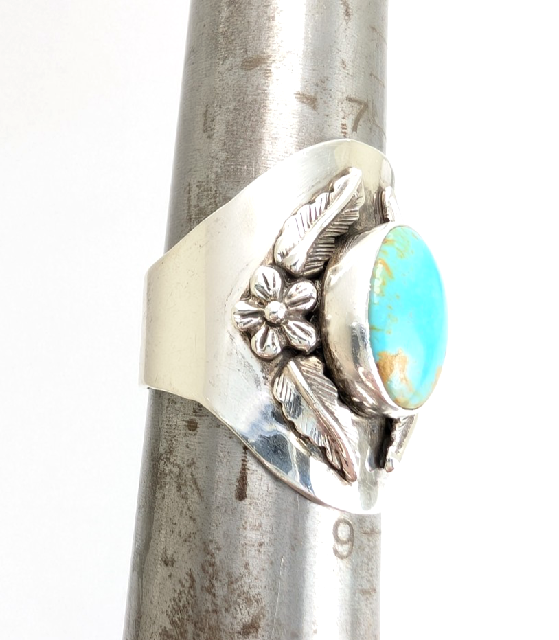 Sterling Silver 925 8 Ring Turquoise 13616 - Image 18