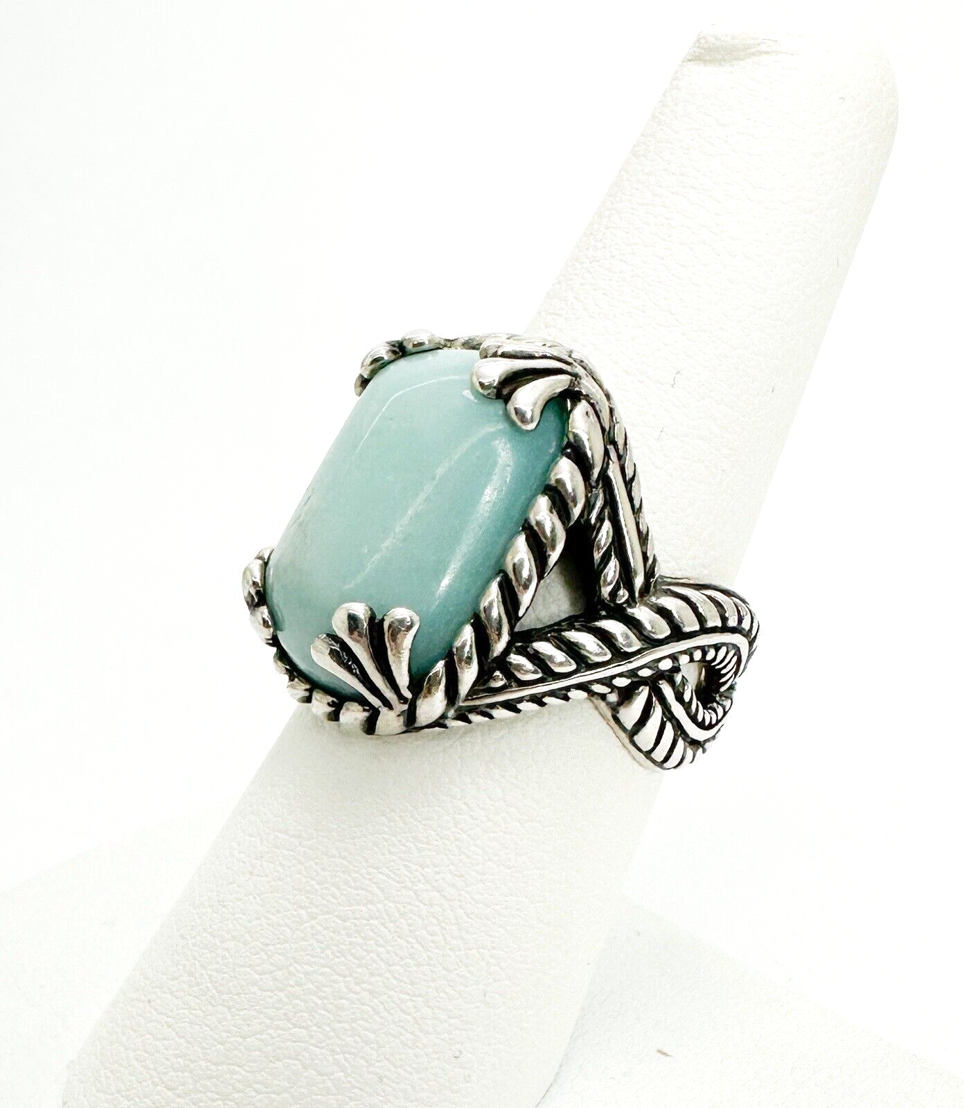 Carolyn Pollack Relios Sterling Silver 925 Blue Amagonite Gemstone Ring O445 - Image 6