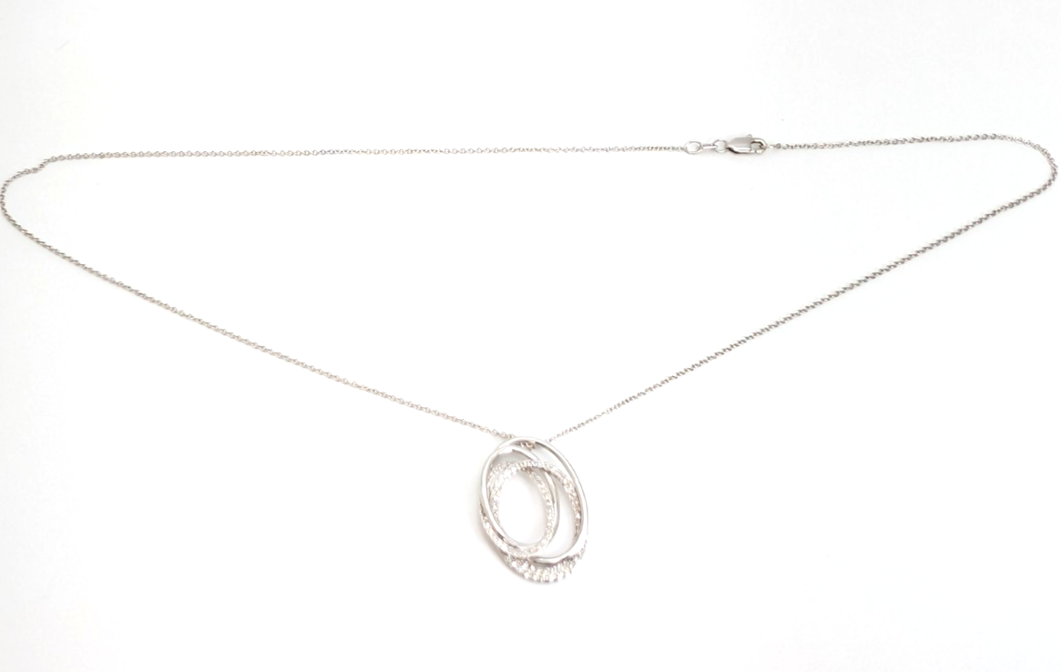 14K Gold 18" Necklace Effy 0.43 ctw Crossover Oval P819- OAK246 - Image 10