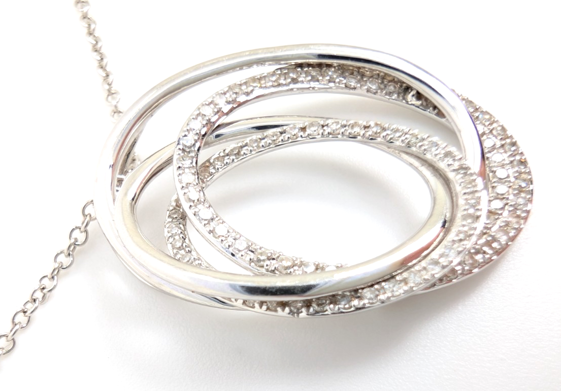 14K Gold 18" Necklace Effy 0.43 ctw Crossover Oval P819- OAK246 - Image 12