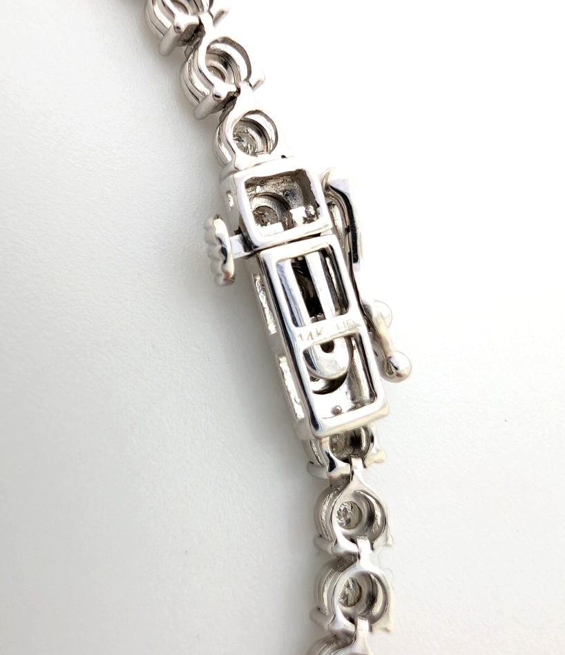 14K Gold 7" Bracelet 1 ctw Sratbust Tennis P970- FOX1841 - Image 9